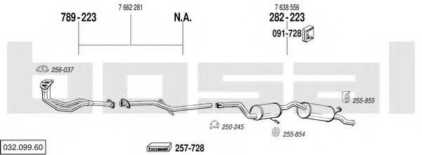 BOSAL 03209960 Система випуску ОГ