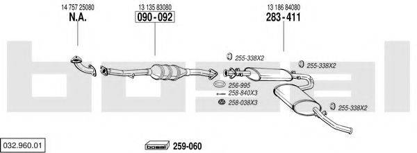 BOSAL 03296001 Система випуску ОГ