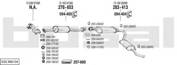 BOSAL 03296004 Система випуску ОГ