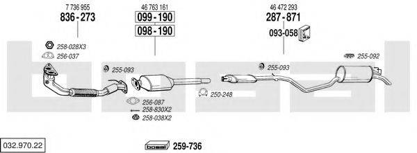 BOSAL 03297022 Система випуску ОГ