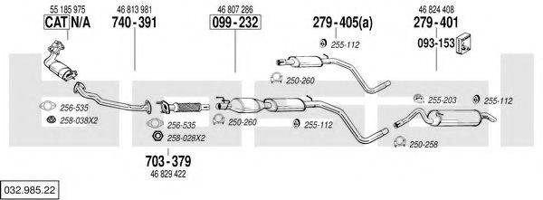 BOSAL 03298522 Система випуску ОГ