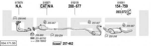 BOSAL 03417150 Система випуску ОГ