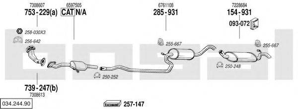 BOSAL 03424490 Система випуску ОГ