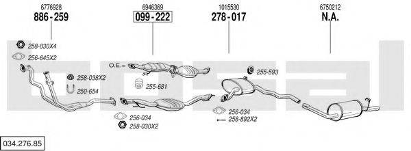 BOSAL 03427685 Система випуску ОГ