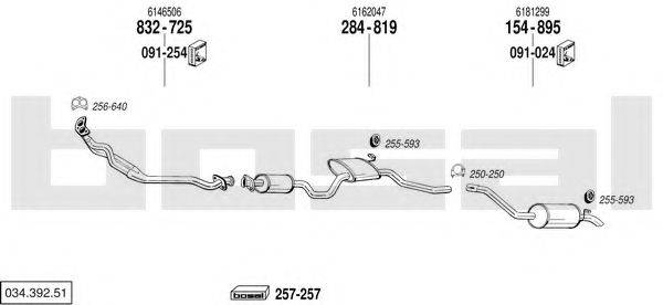 BOSAL 03439251 Система випуску ОГ