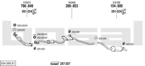 BOSAL 03439351 Система випуску ОГ