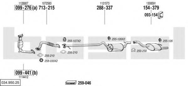 BOSAL 03495025 Система випуску ОГ