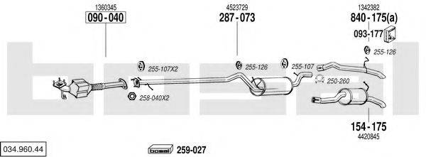 BOSAL 03496044 Система випуску ОГ