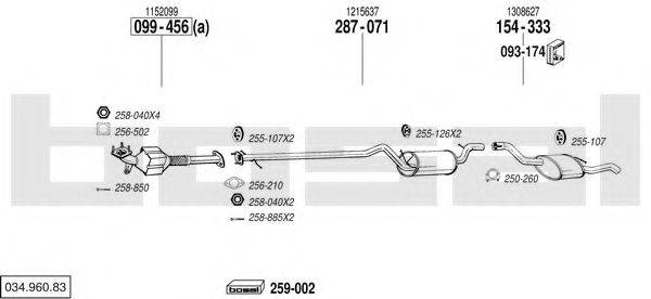 BOSAL 03496083 Система випуску ОГ