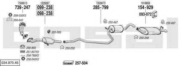 BOSAL 03497045 Система випуску ОГ