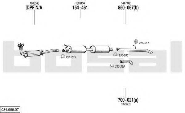 BOSAL 03499907 Система випуску ОГ