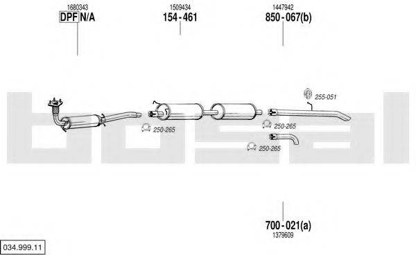 BOSAL 03499911 Система випуску ОГ