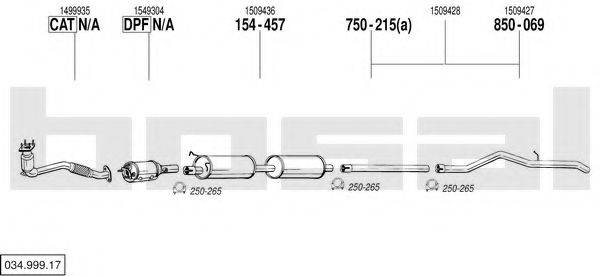 BOSAL 03499917 Система випуску ОГ