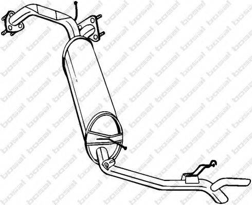 BOSAL 282963 Глушник вихлопних газів кінцевий