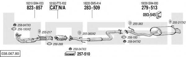 BOSAL 03806780 Система випуску ОГ