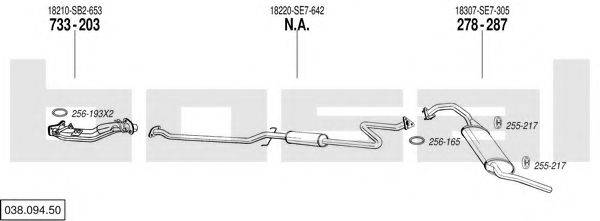 BOSAL 03809450 Система випуску ОГ