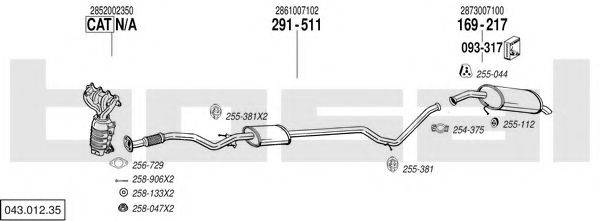 BOSAL 04301235 Система випуску ОГ