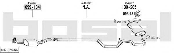 BOSAL 04705056 Система випуску ОГ