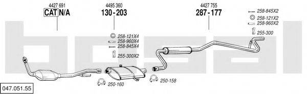 BOSAL 04705155 Система випуску ОГ