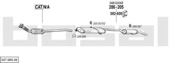 BOSAL 04798506 Система випуску ОГ