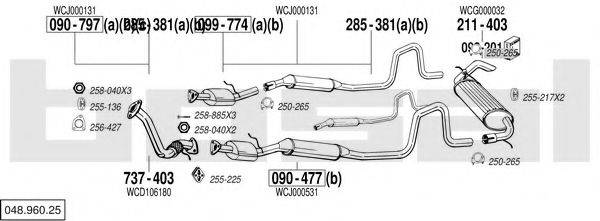 BOSAL 04896025 Система випуску ОГ