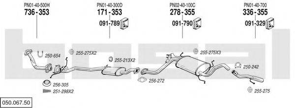 BOSAL 05006750 Система випуску ОГ