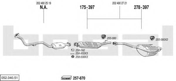 BOSAL 05204051 Система випуску ОГ