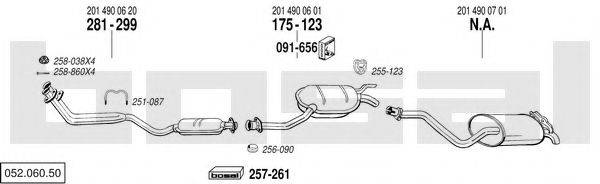 BOSAL 05206050 Система випуску ОГ