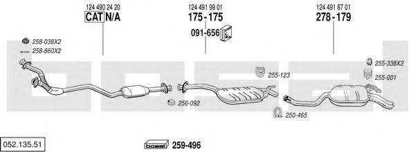 BOSAL 05213551 Система випуску ОГ