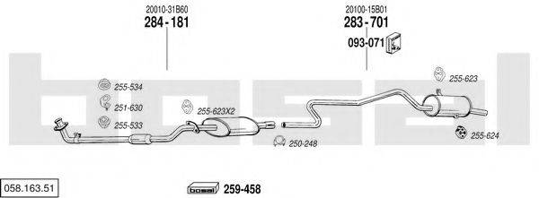 BOSAL 05816351 Система випуску ОГ