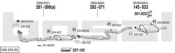 BOSAL 05825550 Система випуску ОГ