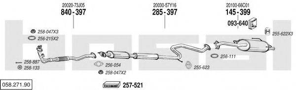 BOSAL 05827190 Система випуску ОГ