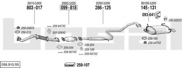 BOSAL 05891055 Система випуску ОГ