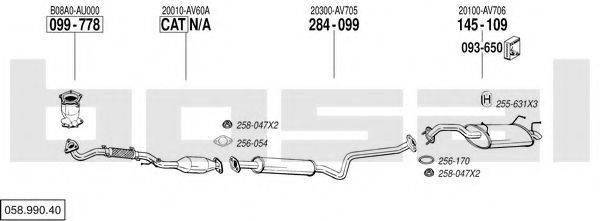 BOSAL 05899040 Система випуску ОГ