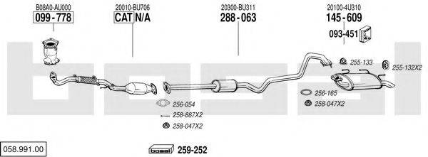 BOSAL 05899100 Система випуску ОГ