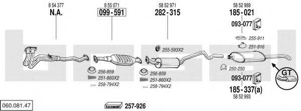 BOSAL 06008147 Система випуску ОГ