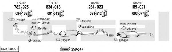 BOSAL 06024850 Система випуску ОГ