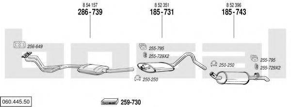 BOSAL 06044550 Система випуску ОГ