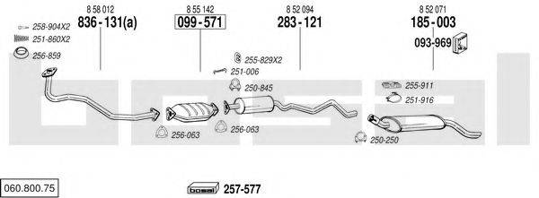 BOSAL 06080075 Система випуску ОГ