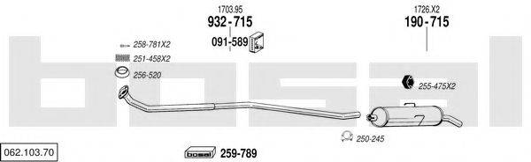 BOSAL 06210370 Система випуску ОГ