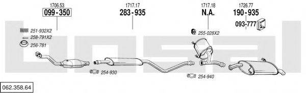 BOSAL 06235864 Система випуску ОГ