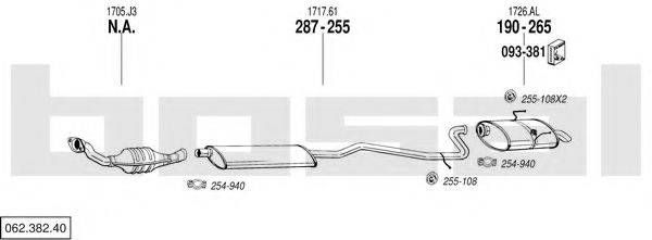 BOSAL 06238240 Система випуску ОГ