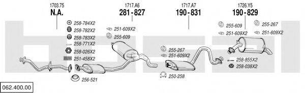 BOSAL 06240000 Система випуску ОГ