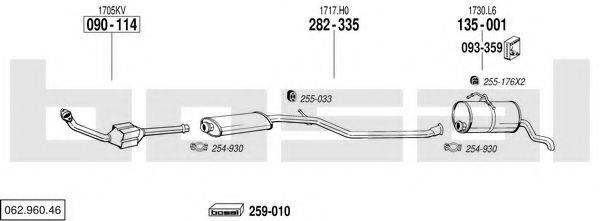 BOSAL 06296046 Система випуску ОГ