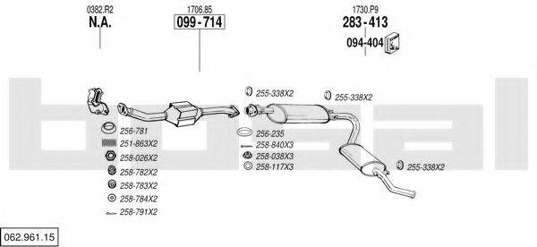 BOSAL 06296115 Система випуску ОГ