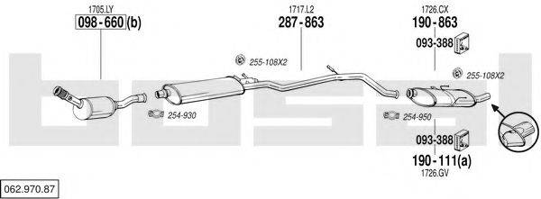 BOSAL 06297087 Система випуску ОГ