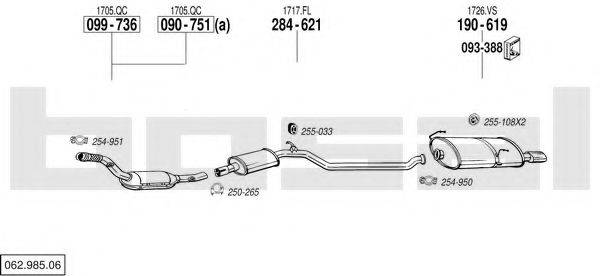 BOSAL 06298506 Система випуску ОГ