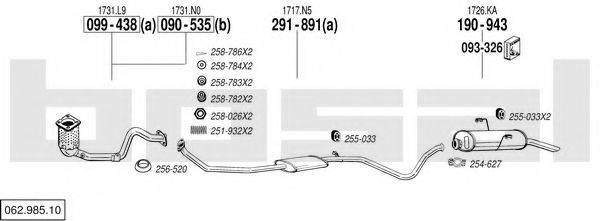 BOSAL 06298510 Система випуску ОГ