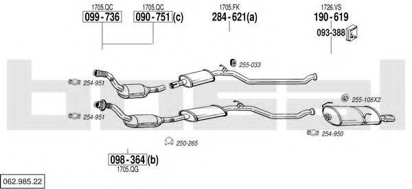 BOSAL 06298522 Система випуску ОГ