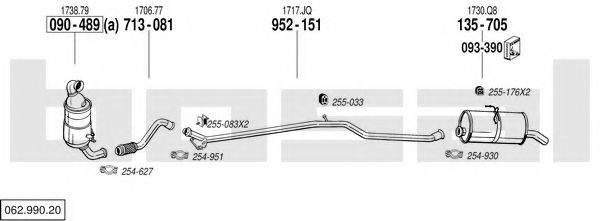 BOSAL 06299020 Система випуску ОГ